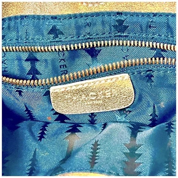 Thatcher Italian Leather Le Pouch Bag Rose Gold - Picture 5 of 6